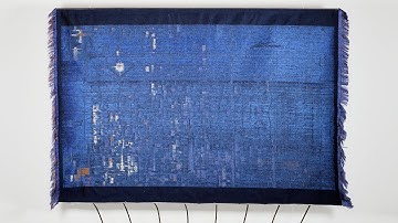 Thermochromic wall hanging changes colour in response to Wi-Fi signals