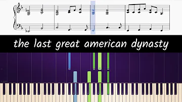 How to play piano part of The Last Great American Dynasty by Taylor Swift (EASY)