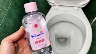 This Simple Trick With Baby Oil Makes Your Bathroom & Toilet Smell Amazing!