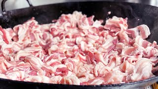 １８人分の豚の生姜焼きを一気に作る調理動画【まかない】Ginger Pork for 18 people