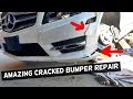 HOW TO FIX CRACKED BUMPER, AMAZING REPAIR