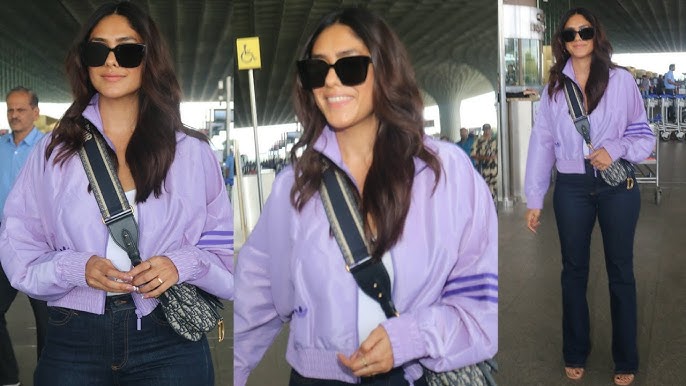 Mrunal Thakur brings luxury to the airport with a INR 2 lakh LV bag