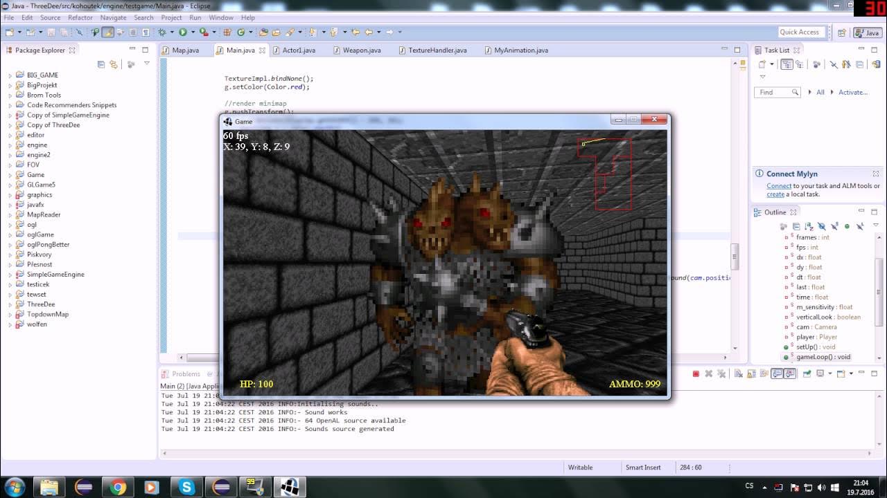 Java + LWJGL 3D FPS Game [#2] - Testing Enemy Animation - YouTube
