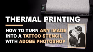 THERMAL PRINTING - How To Turn ANY IMAGE Into a PRINTABLE TATTOO STENCIL With PHOTOSHOP screenshot 1