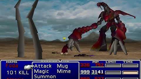 Final Fantasy VII - Ruby Weapon without pressing any buttons (Vincent Mug Glitch)