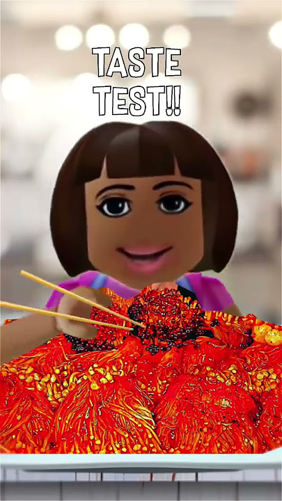 Dora tries spicy enoki mushroom 🍄 #shorts