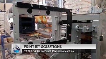 Coding on Flexible Pouches onto Pouch Packaging Machine with LINX TT 500 Printer