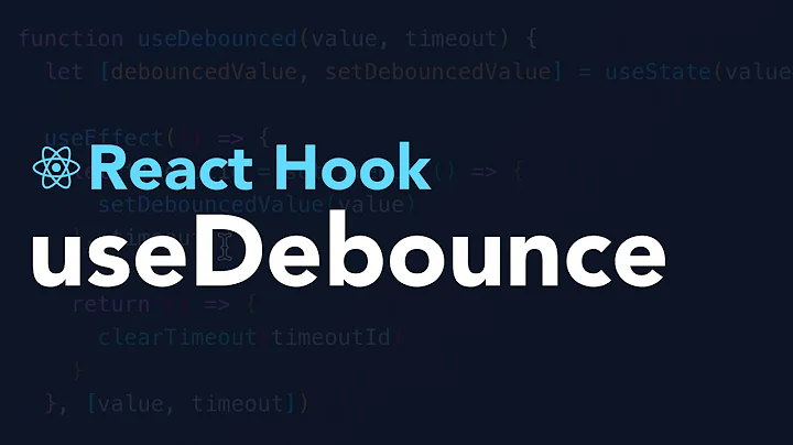Debouncing with React Hooks