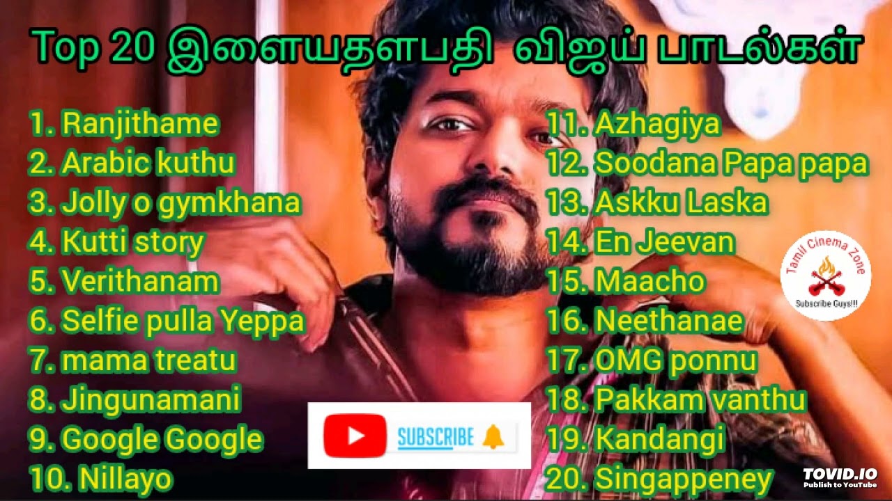 Top 20      Thalapathy vijay top songs  jukebox  TamilCinemaZone