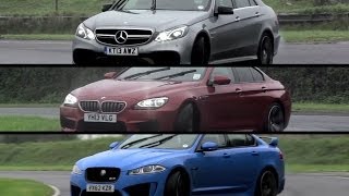 Mercedes-Benz E63 AMG S v BMW M6 Gran Coupe v Jaguar XFR-S - \/CHRIS HARRIS ON CARS