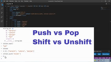 Add and Remove value from array in JavaScript | Push and Pop | Shift Unshift | Programming Buddy