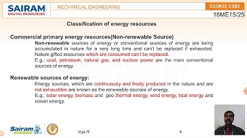 Lecture Video 1_18ME15_Module 1_Energy,Renewable and Non renewable fuels,Fossile fuels_Vijai.R