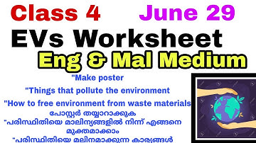 Class 4 EVS Worksheet June 29/4 th std evs worksheet 29/6/21/std 4 evs worksheet 29/6/21/Eng & Mal