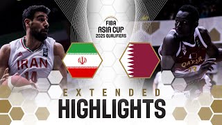 Iran 🇮🇷 vs Qatar 🇶🇦 | Extended Highlights | FIBA Asia Cup 2025 Qualifiers