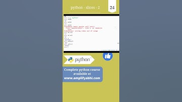 Python : Slicing concept in python | Slice | part 2 | #shorts  #amplifyabhi | py 24