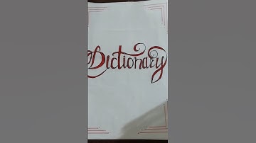 English calligraphy writing dictionary #English calligraphy #shorts video