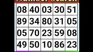 【Number Search】Boost Memory with Easy Number Matches | Brain Training #3