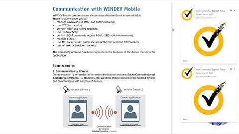 WINDEV Camera Communication  SMS  FTP Email Bluetooth Wifi Multimedia Toast