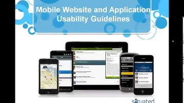 Mobile Website and Application Usability Guidelines