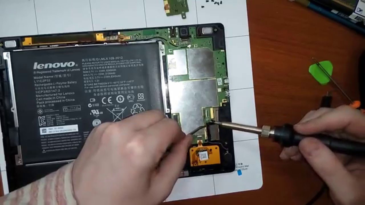 ​Ремонт планшета Lenovo TAB 2 A10-70L - замена поврежденного разъема micro USB