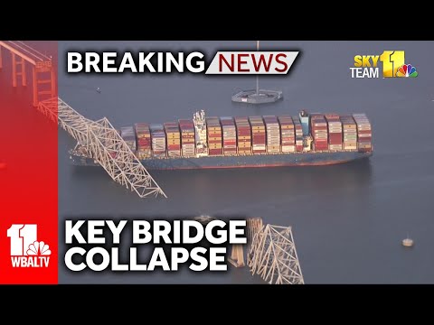 SkyTeam 11 video shows Baltimore bridge collapse
