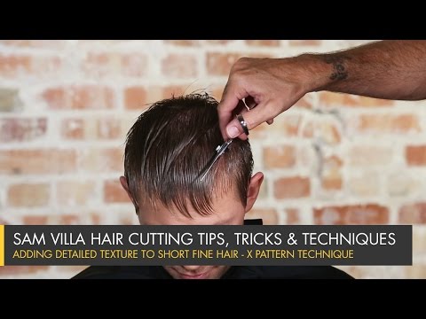 Adding Detailed Texture to Short Fine Hair - X Pattern Technique