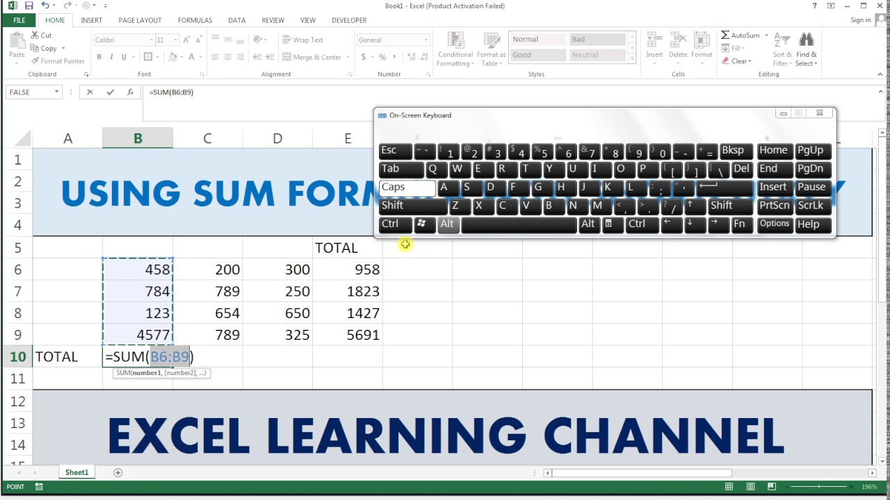 excel shortcut keys and formulas