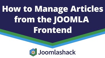 How to Manage Articles from the Joomla Frontend