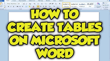 How To Create Tables In Microsoft Word 2016 - Inserting Tables In Microsoft Word 2010 Tutorial