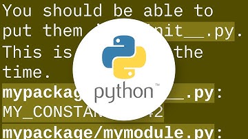 Can I use __init__.py to define global variables?