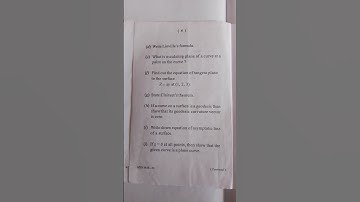 +3 6th semester (BSc)Math honour#Differential Geometry (DSE-3)/Question paper 2024 #Berhampur uni...