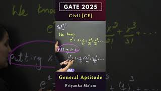 GATE 2025 Civil | General Aptitude #numberseries #priyankasharma #mathgate #shorts