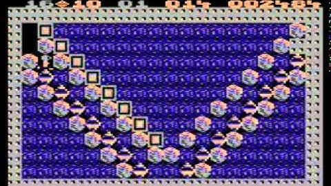 Atari 8-bit Boulder Dash (First Star Software) bonus life intermission challenge #2 solution