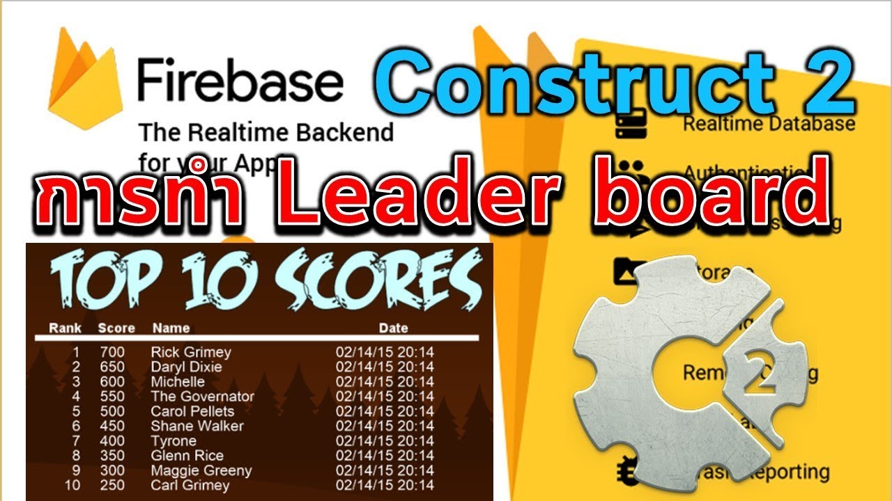 วิธีการทำ Top Score ด้วย Firebase Leaderboard ใน Construct 2