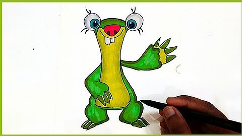 How to draw Sid from Ice Age | Ice Age Drawing