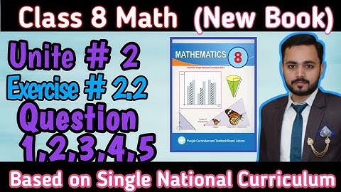 Class 8th Math New book Exercise 2.2 Question 1-5|8th Math New book 2023-24 |8 class math#8thclass