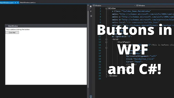 Buttons and Click Events in WPF C# - WPF C# Tutorial Part 2