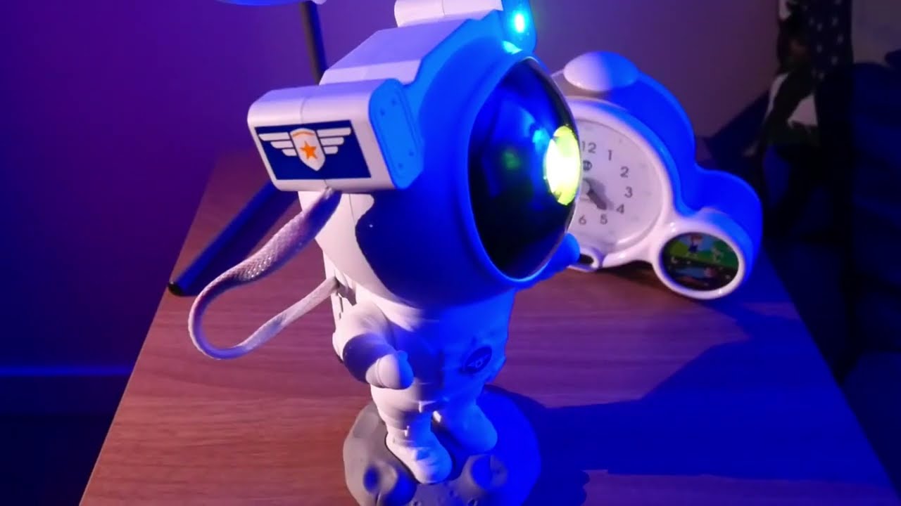 Veilleuse projecteur LED AstroLite blanche, filaire USB, câble 100cm