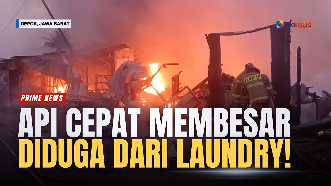 Kebakaran Hebat di Depok Hanguskan 15 Kios, Diduga Berawal dari Tabung Gas Laundry