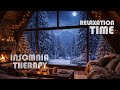Cozy Cabin in the Middle of a Blizzard ❄️ ASMR Deep Sleep &amp; Relaxation (Snowy Forest View)