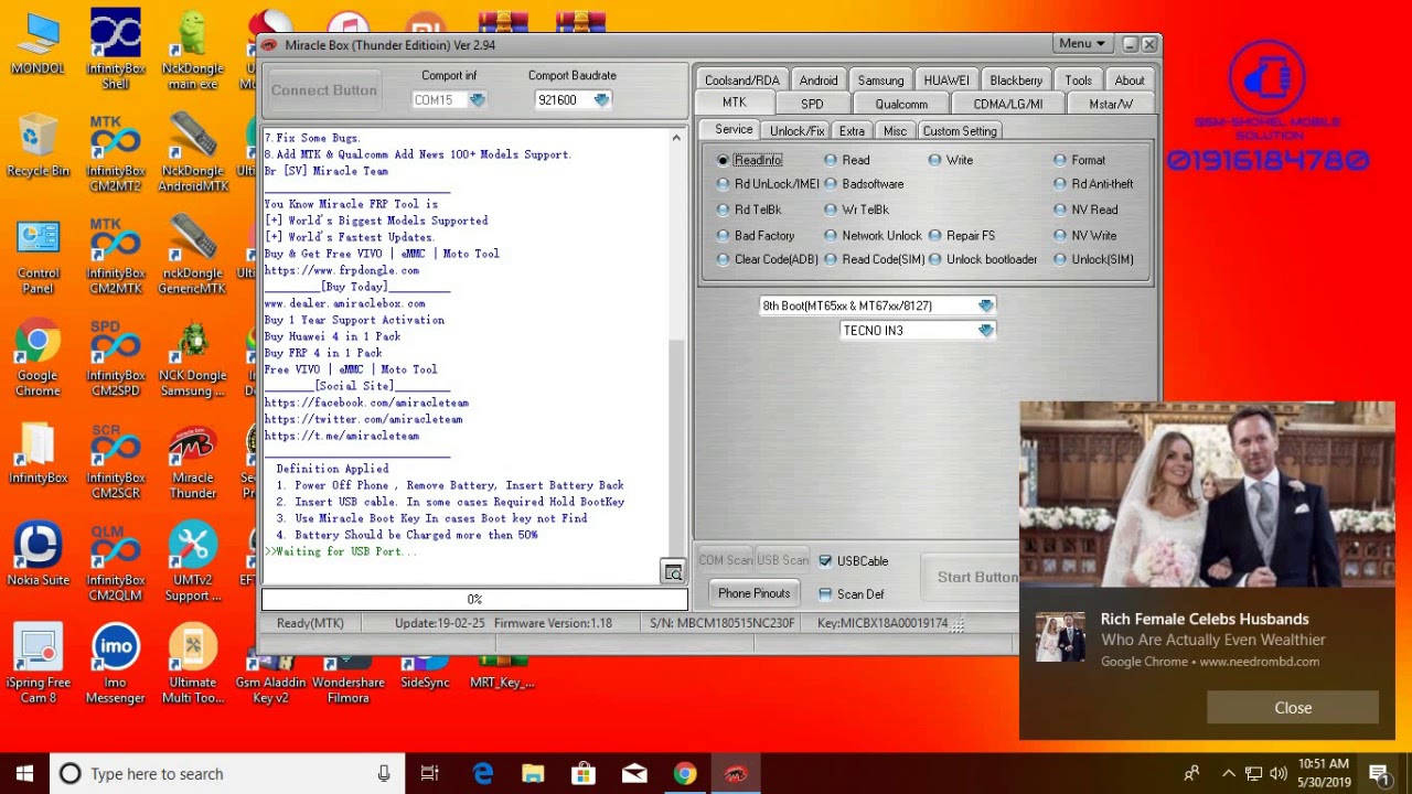 TECNO IN3 FRP UNLOCK BY MIRACLE BOX