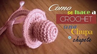 COMO se HACE una CHUPA o chupete a CROCHET (ZURDO)