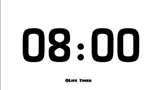 8 Minute Countdown Timer with Ticking Sound ⏱️ #countdown #timer 
