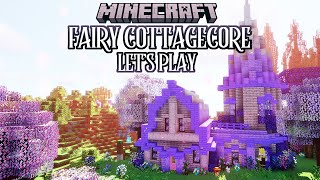 Building a Purple Cottage! 💗 Kawaii Cottagecore Let's Play 🌷Ep 2