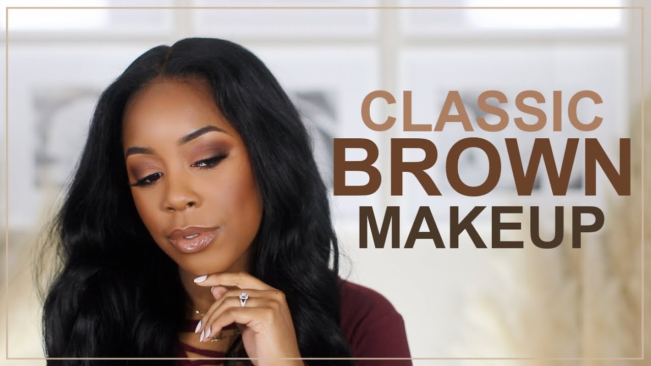 CLASSIC BROWN HOLIDAY GLAM | FULL FACE DRUGSTORE MAKEUP | Andrea Renee ...