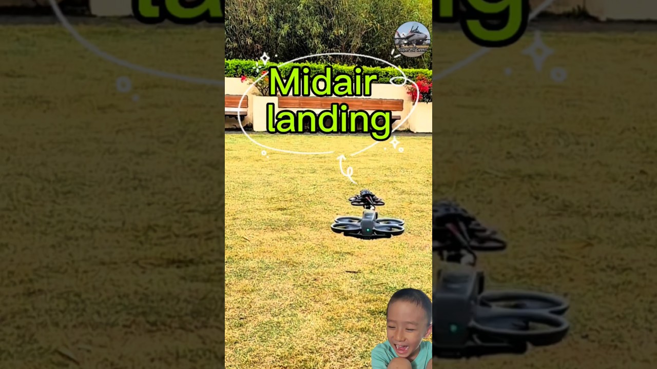 Rc racedrone midair landing attempt 