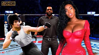 TRUE Bruce Lee vs. Monifa Jansen curvy Diva | EA Sports UFC 5