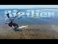 Sicily lo Stagnone di Marsala kiteboarding alone in the lagoon