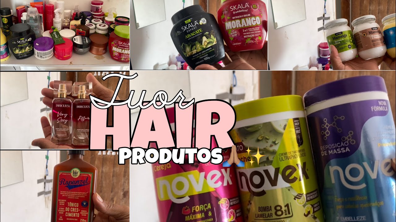 TOUR PELOS MEUS PRODUTOS DE CABELO 😍🧴🫧~ tudo q eu uso pra cuidar do meu cabelo alisado~ 