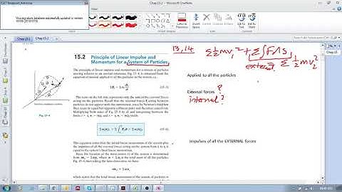 Chap 15. 2 Impulse and momentum  (system of particles)